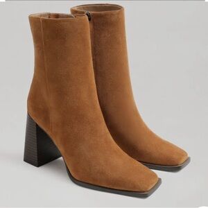 Sam Edelman Ivette Toasted Chestnut  Suede Ankle Boots size 5